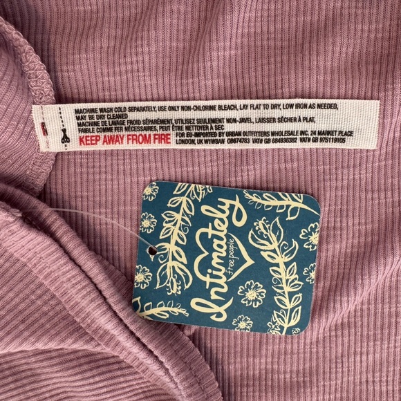 Free People FP Beach La Nite Tank Dress Swim Cover Up Lavender Ribbed XS NWT - Picture 8 of 13